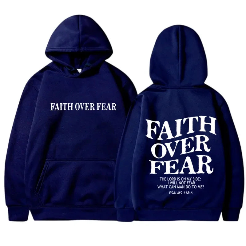 FAITH OVER FEAR Print Hoodie