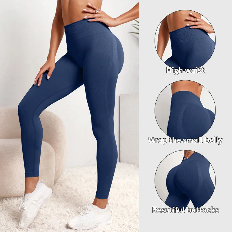 Women's Gym Seamless Stretchy High Waist Leggings