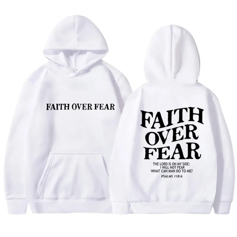 FAITH OVER FEAR Print Hoodie