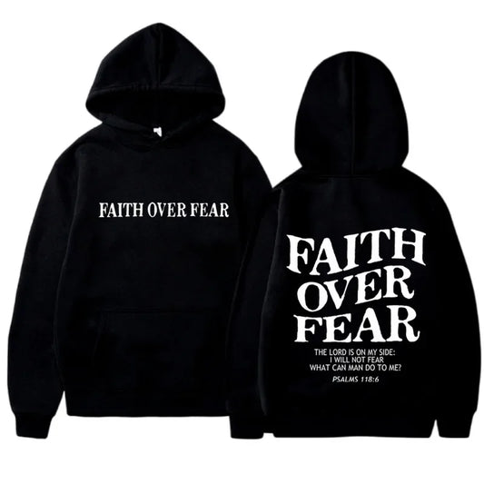 FAITH OVER FEAR Print Hoodie