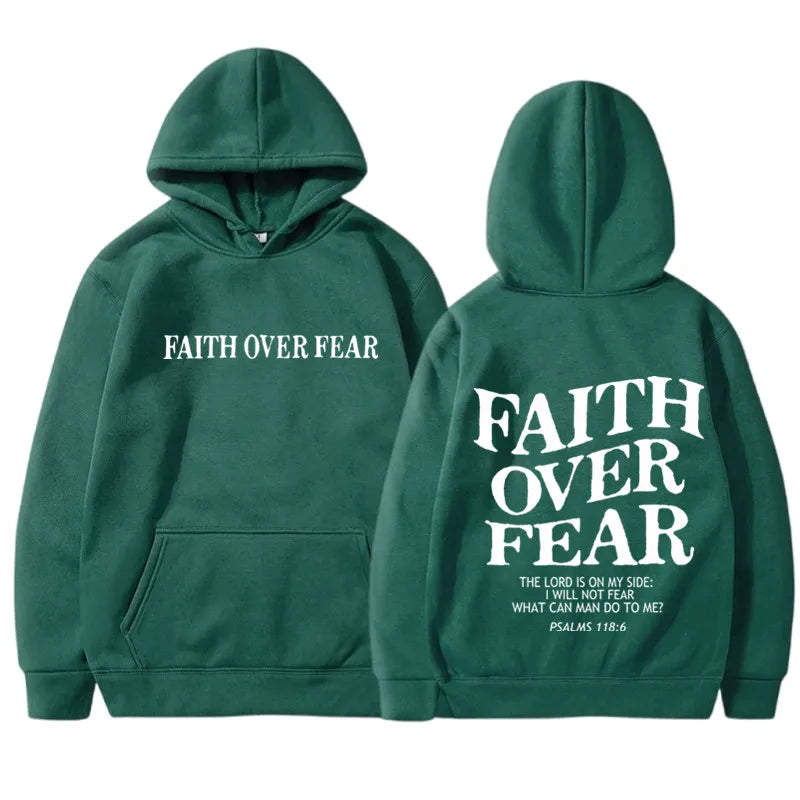 FAITH OVER FEAR Print Hoodie