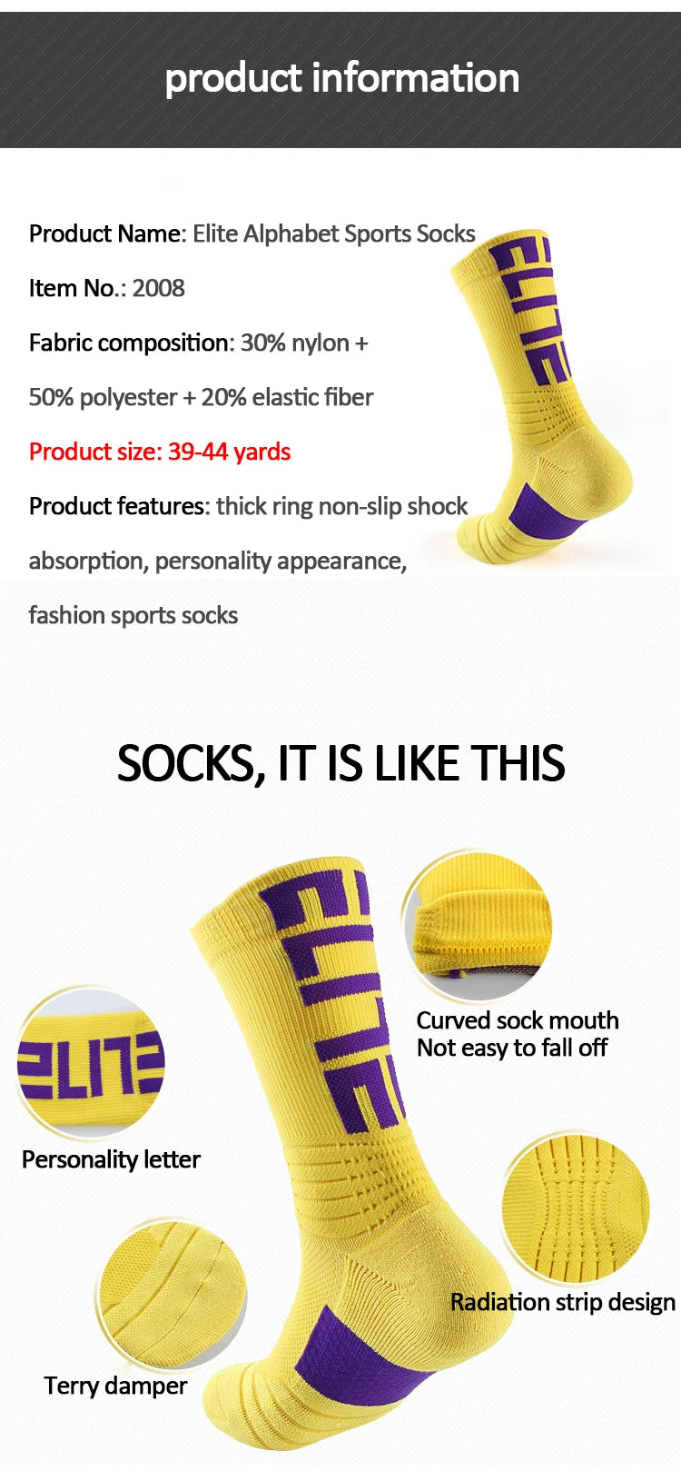 Elite Sports Socks