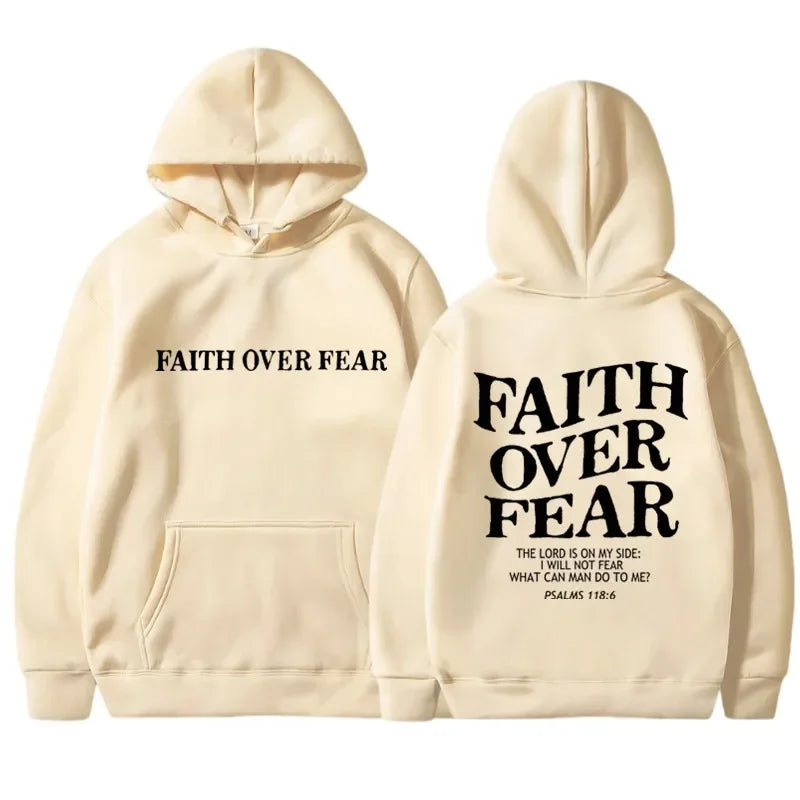 FAITH OVER FEAR Print Hoodie