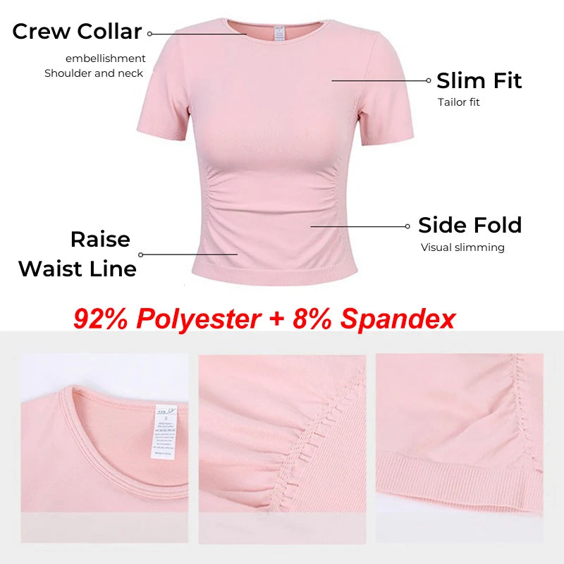 Seamless Slimming Short Sleeve Gym Shirts