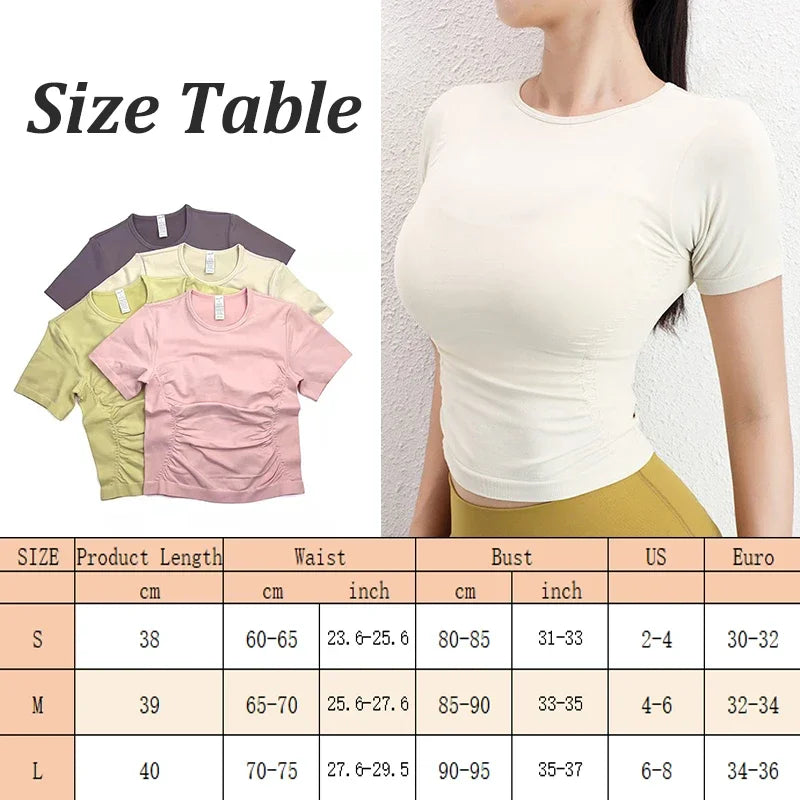 Seamless Slimming Short Sleeve Gym Shirts