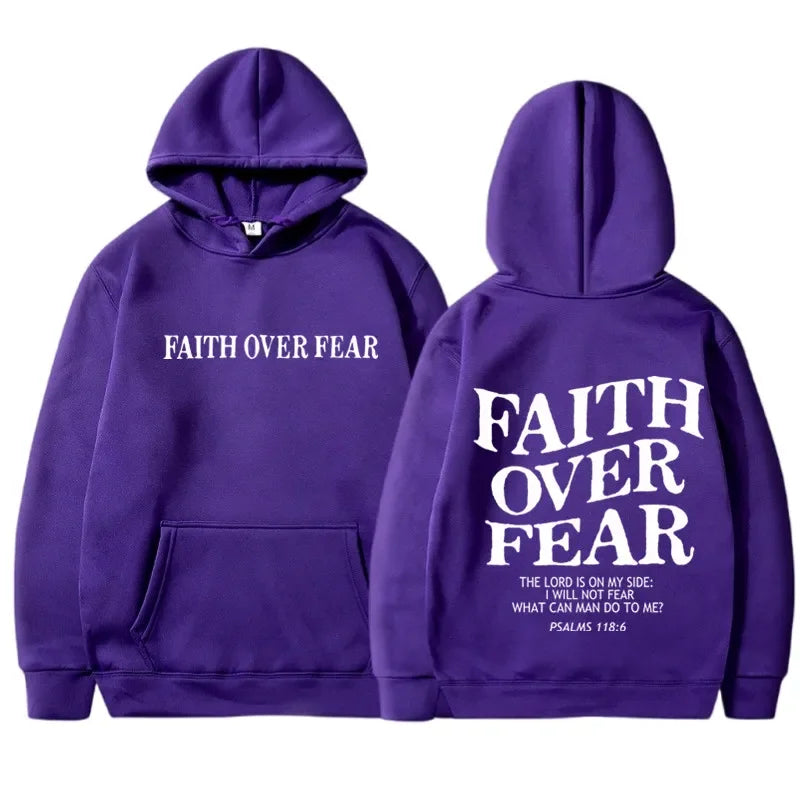 FAITH OVER FEAR Print Hoodie